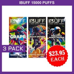 IBUFF SHISHA 15000 PUFFS – 3 PACK