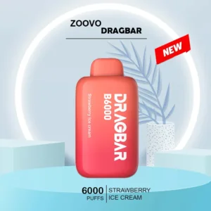 ZOOVOO DRAGBAR STRAWBERRY ICE CREAM - 6000 PUFFS