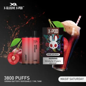 X-QLUSIVE X-POD MELBOURNE BOUNCE (Watermelon Peach Ice) – 3800 PUFFS